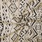 Beige-Black Polyester Aztec Velvet Flocked Printed Chiffon Woven Fabric By the Yard